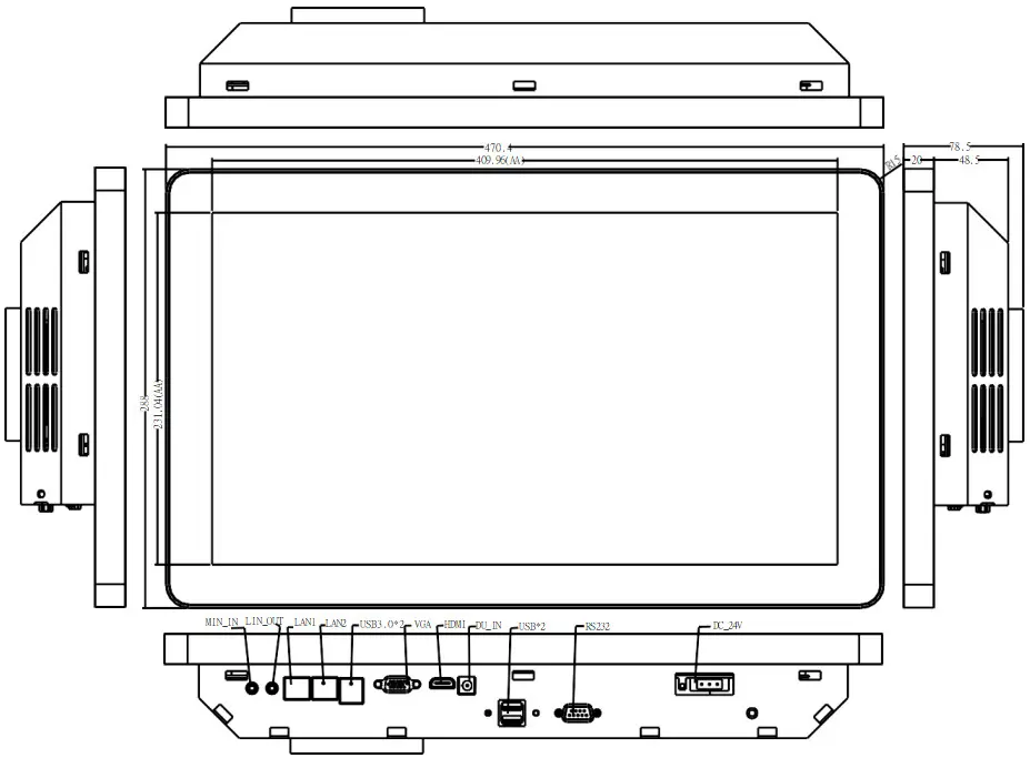 18.5inch touch PC for industrial control